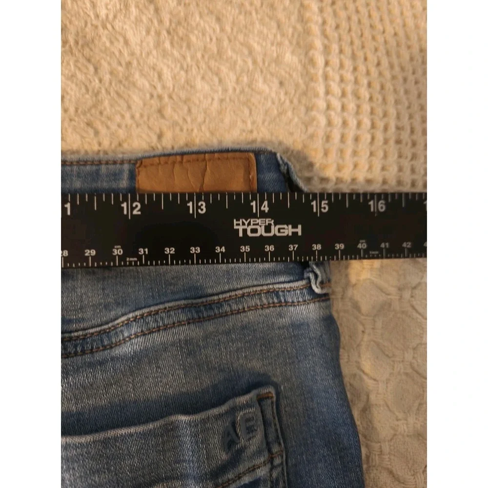 American Eagle Festival Flare‎ Jeans High Rise Patch Pocket 8 Short